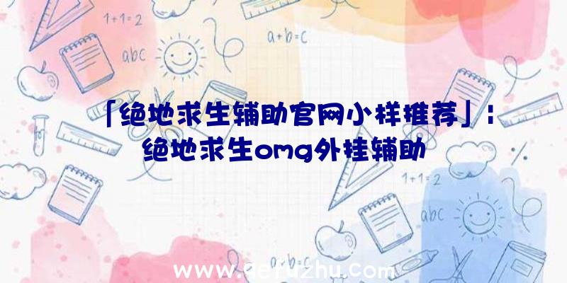 「绝地求生辅助官网小样推荐」|绝地求生omg外挂辅助